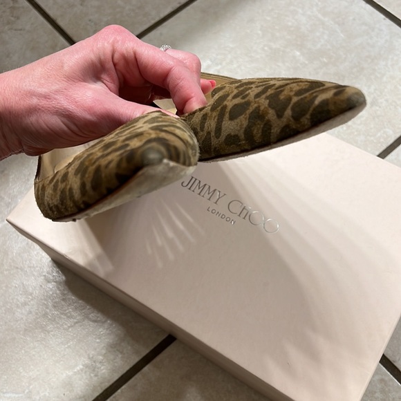 Jimmy Choo suede leopard flats 38 - Picture 6 of 8